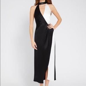 Alice Olivia halter - choker neck dress